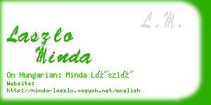 laszlo minda business card